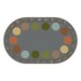 Alphabet Seating Natural Colors Rug - Oval (7' 6" W x 12' L)