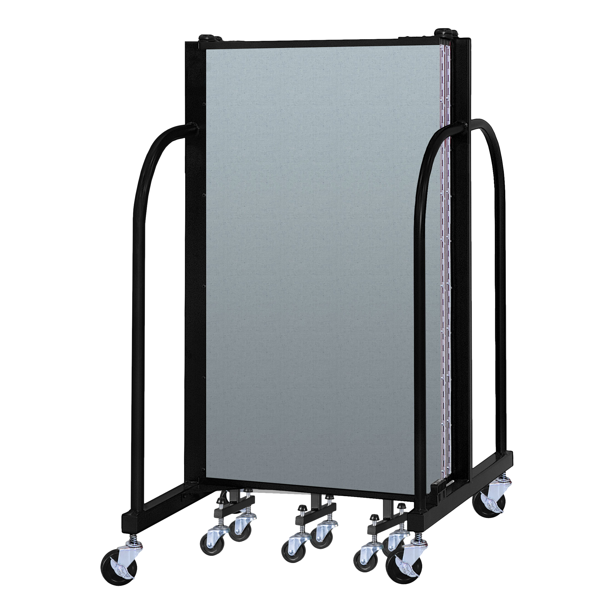 4' H Vinyl Freestanding Portable Partition - Closed