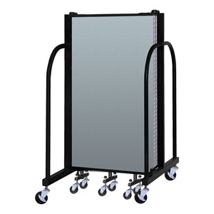 4' H Vinyl Freestanding Portable Partition - Closed