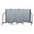 4' H Vinyl Freestanding Portable Partition - 5 Panels (9' 5" L) - Blue Tide