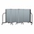4' H Vinyl Freestanding Portable Partition - 5 Panels (9' 5" L) - Blue Tide