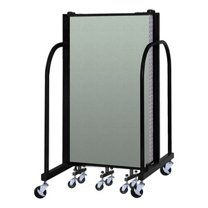 4' H Vinyl Freestanding Portable Partition - 5 Panels (9' 5" L) - Closed