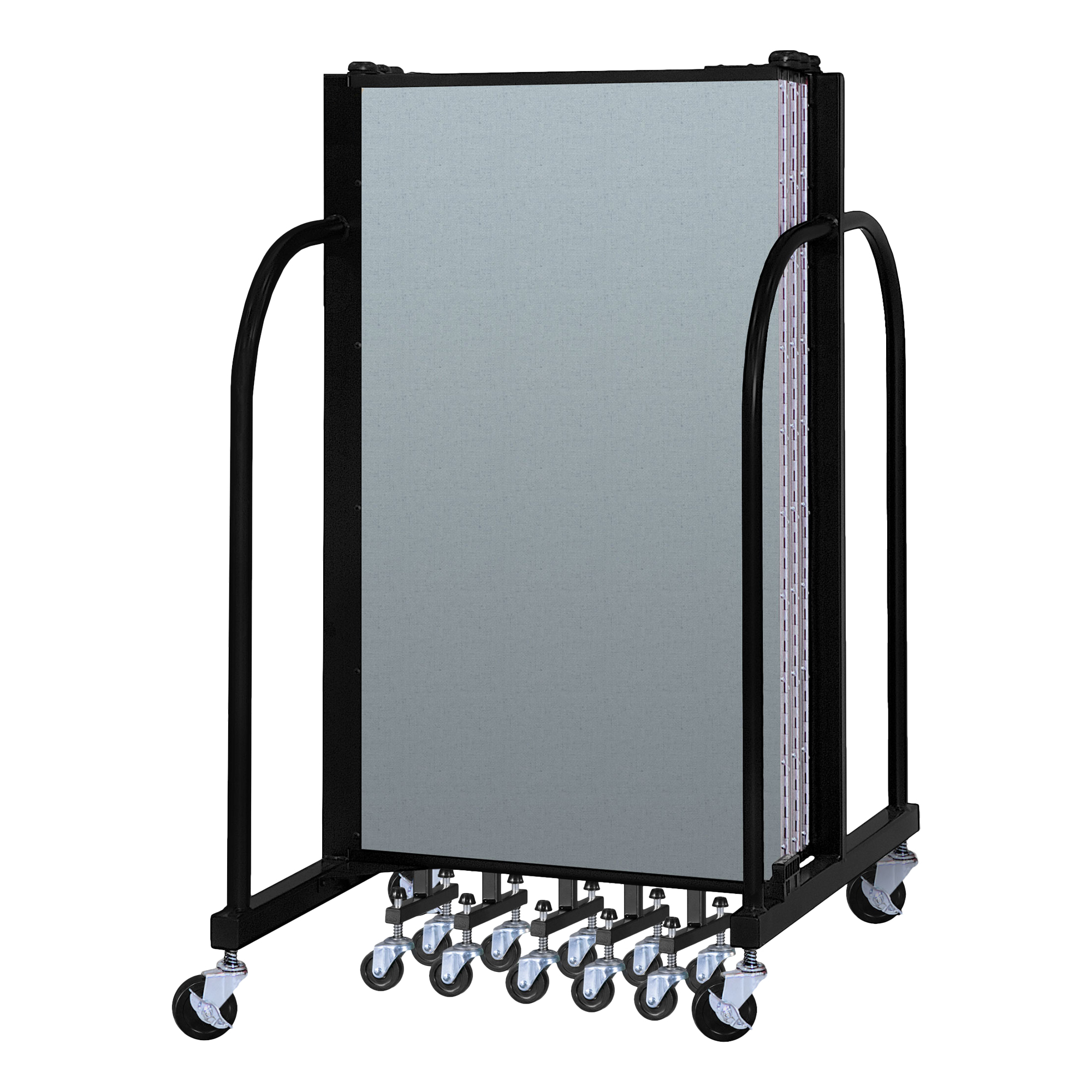 4' H Vinyl Freestanding Portable Partition - Closed