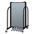 4' H Vinyl Freestanding Portable Partition - Closed