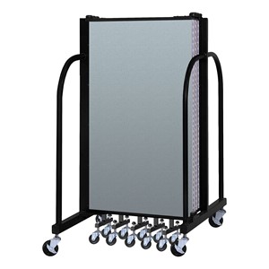 4' H Vinyl Freestanding Portable Partition - Closed