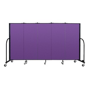 5' H Freestanding Portable Partition - Purple
