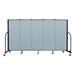 5' H Vinyl Freestanding Portable Partition - 5 Panels (9' 5" L) - Blue Tide