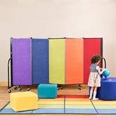 Five Panel Rainbow Freestanding Portable Partition