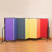 Seven Panel Rainbow Freestanding Portable Partition