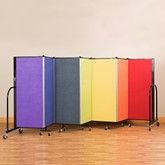 Seven Panel Rainbow Freestanding Portable Partition