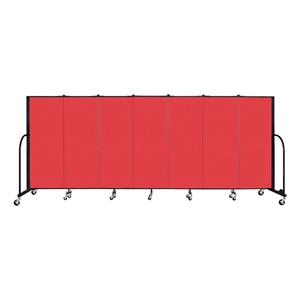 4' H Freestanding Portable Partition - Red