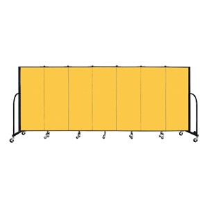 4' H Freestanding Portable Partition - Yellow