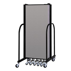 5' H Vinyl Freestanding Portable Partition - Closed
