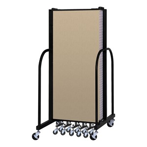 5' H Vinyl Freestanding Portable Partition - Closed