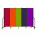 6' H Five Panel Rainbow Freestanding Portable Partition