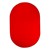 Heavy-Duty Solid Color Classroom Rug - Oval (7' 6" W x 12' L) - Rowdy Red
