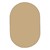Heavy-Duty Solid Color Classroom Rug - Oval (7' 6" W x 12' L) - Almond