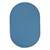 Heavy-Duty Solid Color Classroom Rug - Oval (7' 6" W x 12' L) - Bluebird
