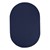 Heavy-Duty Solid Color Classroom Rug - Oval (7' 6" W x 12' L) - Navy