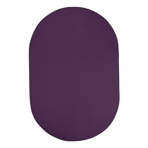 Heavy-Duty Solid Color Classroom Rug - Oval (7' 6" W x 12' L) - Pretty Purple