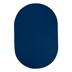 Heavy-Duty Solid Color Classroom Rug - Oval (7' 6" W x 12' L) - Royal Blue