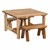 Wooden Activity Table (35”W x 35”D x22”H) and Bench Set