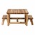 Wooden Activity Table (35”W x 35”D x22”H) and Bench Set