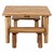 Wooden Activity Table (35”W x 35”D x22”H) and Bench Set