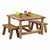 Wooden Activity Table (35”W x 35”D x22”H) and Bench Set