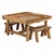 Wooden Activity Table w/Lip (35â W x 35âD x 22âH) and Bench Set