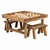 Wooden Activity Table w/Lip (35â W x 35âD x 22âH) and Bench Set