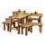 Wooden Workaround Benches - 3 pack (12” Seat Height)