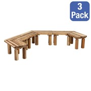Outerspaces Wooden Workaround Outdoor Kids Bench - Pack of 3