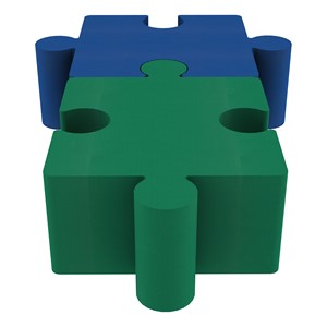 Foam Soft Seating - Puzzle Piece Bench Pack - Two Piece Set