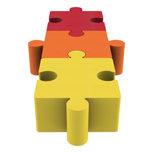 Foam Soft Seating - Puzzle Piece Bench Pack - Three Piece Set