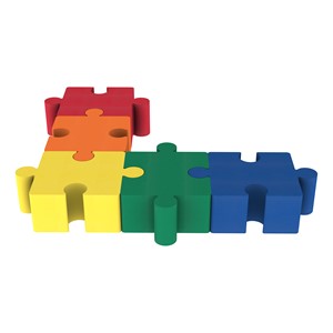 Foam Soft Seating - Puzzle Piece Corner Bench Pack - Five Piece Set