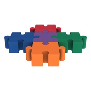 Foam Soft Seating - Puzzle Piece Plus Bench Pack - Five Piece Set