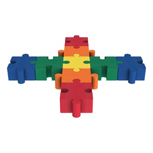 Foam Soft Seating - Puzzle Piece Plus Bench Nine Piece Assorted Set