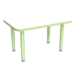 Shapes Accent Series Rectangle Collaborative Table w/ Whiteboard Top & Glides (24" W x 36" L) - Green Apple
