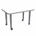 Shapes Accent Series Rectangle Collaborative Table w/ Whiteboard Top & Casters (24" W x 36" L)