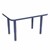Shapes Accent Series Rectangle Collaborative Table w/ Whiteboard Top & Glides (24" W x 36" L) - Navy