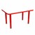 Shapes Accent Series Rectangle Collaborative Table w/ Whiteboard Top & Glides (24" W x 36" L) - Red