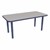 Shapes Accent Series Rectangle Collaborative Table w/ Glides (24" W x 48" L) - Cosmic Strandz Top w/ Navy Legs