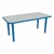 Shapes Accent Series Rectangle Collaborative Table w/ Glides (24" W x 48" L) - North Sea Top w/ Brilliant Blue Legs