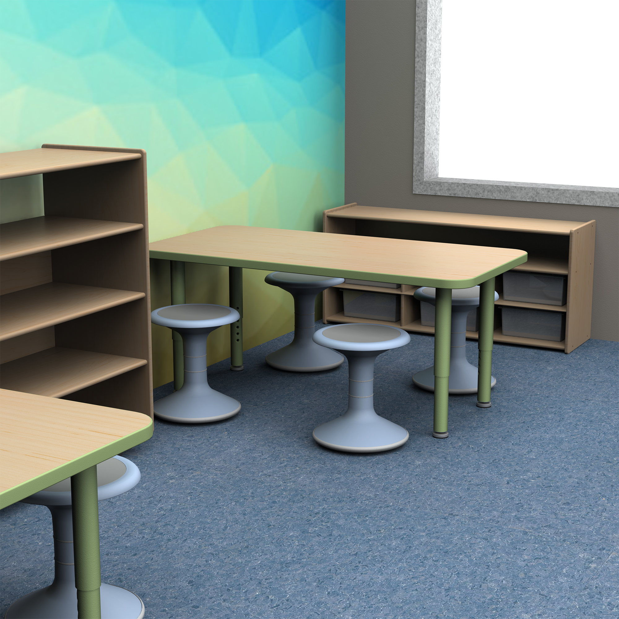 Shapes Accent Series Rectangle Collaborative Table