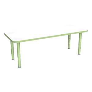 Shapes Accent Series Rectangle Collaborative Table w/ Whiteboard Top & Glides (24" W x 60" L) - Green Apple