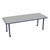 Shapes Accent Series Rectangle Collaborative Table w/ Casters - North Sea Top w/ Navy Legs