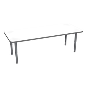 Shapes Accent Series Rectangle Collaborative Table w/ Whiteboard Top & Glides (30" W x72" L) - North Sea