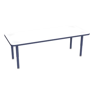 Shapes Accent Series Rectangle Collaborative Table w/ Whiteboard Top & Glides (30" W x72" L) - Navy