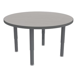 Shapes Accent Series Round Collaborative Table w/ Glides (36" Diameter) - Cosmic Strandz Top